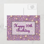 Alles Gute zum 70. Geburtstag Postkarte (Vorne/Hinten)
