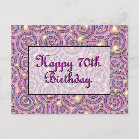 Alles Gute zum 70. Geburtstag Postkarte (Vorderseite)