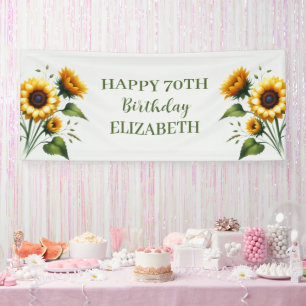 Alles Gute zum 70. Geburtstag Sonnenblumen Gelbe B Banner