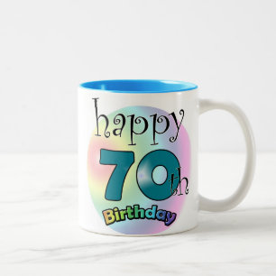 Alles Gute zum 70. Geburtstag Zweifarbige Tasse