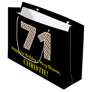 Alles Gute zum 71. Geburtstag & Frohe Weihnachten, Große Geschenktüte