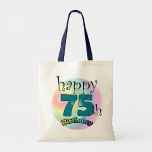 Alles Gute zum 75. Geburtstag (blauw) Tragetasche