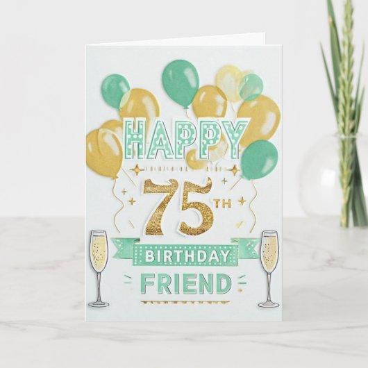 Alles Gute zum 75. Geburtstag Karte (Vorderseite)