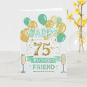 Alles Gute zum 75. Geburtstag Karte (Gelbe Blume)