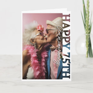 Alles Gute zum 75. Hochzeitstag Fotokarte Dankeskarte
