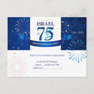 Alles Gute zum 75. israelischen Unabhängigkeitstag Postkarte