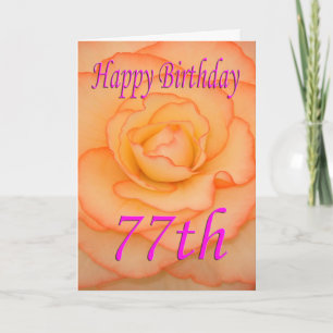 Alles Gute zum 77. Geburtstag Blume Karte