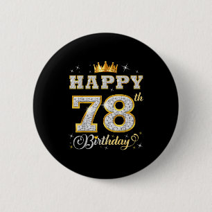Alles Gute zum 78. Geburtstag 78 Jahre alte Frauen Button