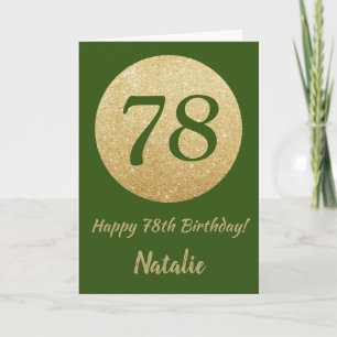 Alles Gute zum 78. Geburtstag Grußkarte mit grüner Karte