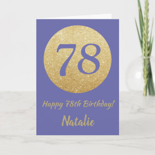 Alles Gute zum 78. Geburtstag Sehr Peri und Gold G Karte