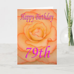 Alles Gute zum 79. Geburtstag Blume Karte