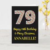 Alles Gute zum 79. Geburtstag & Frohe Weihnachten, Karte (Gelbe Blume)