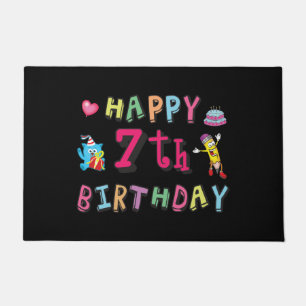 Alles Gute zum 7. Geburtstag. 7 Jahre alt. Fußmatte