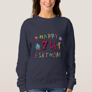 Alles Gute zum 7. Geburtstag, 7 Jahre alt wünscht Sweatshirt