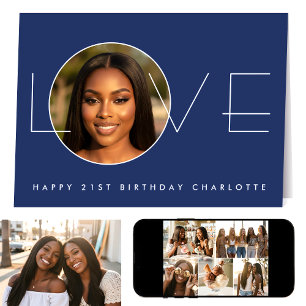 Alles Gute zum 7. Geburtstag Foto Liebe Elegantes  Karte