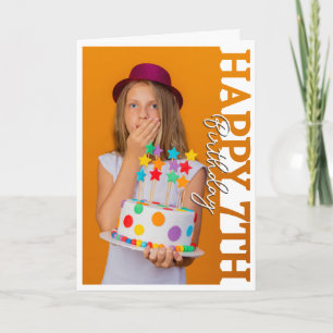 Alles Gute zum 7. Geburtstag Fotoalbum Karte