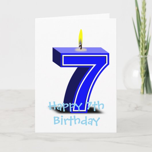 Alles Gute zum 7. Geburtstag Karte (Vorderseite)