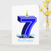 Alles Gute zum 7. Geburtstag Karte (Gelbe Blume)