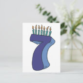 Alles Gute zum 7. Geburtstag! Postkarte (Stehend Vorderseite)