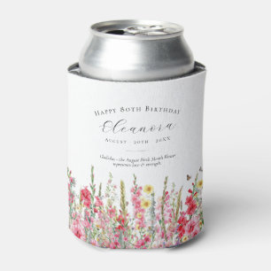 Alles Gute zum 80. August Geburtstags-Blume Custom Dosenkühler