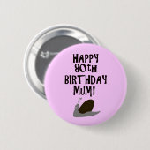 Alles Gute zum 80. Geburtstag! Button (Vorne & Hinten)
