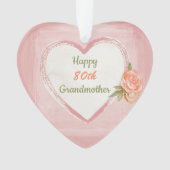 Alles Gute zum 80. Geburtstag Großmutter Ornament (Vorderseite)