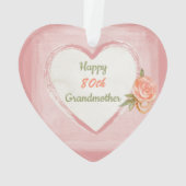 Alles Gute zum 80. Geburtstag Großmutter Ornament (Rückseite)