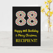 Alles Gute zum 88. Geburtstag & Frohe Weihnachten, Karte (Gelbe Blume)