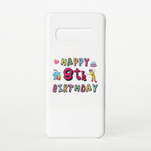 Alles Gute zum 8. Geburtstag. 8 Jahre täglich. Samsung Galaxy S10 Hülle