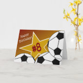 Alles Gute zum 8. Geburtstag, Fußballstar! Karte (Gelbe Blume)