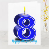 Alles Gute zum 8. Geburtstag Karte (Gelbe Blume)