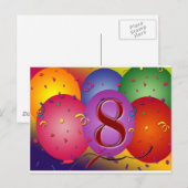 Alles Gute zum 8. Geburtstag! Postkarte (Vorne/Hinten)