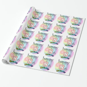 Alles Gute zum 8. Geburtstag (Rose) Geschenkpapier