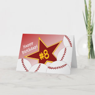 Alles Gute zum 8. Geburtstag, Softball Star! Karte