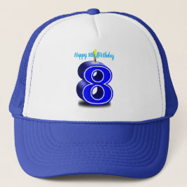 Alles Gute zum 8. Geburtstag Truckerkappe