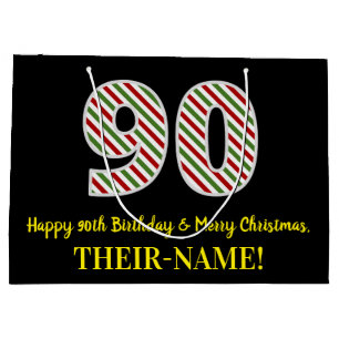 Alles Gute zum 90. Geburtstag & Frohe Weihnachten, Große Geschenktüte