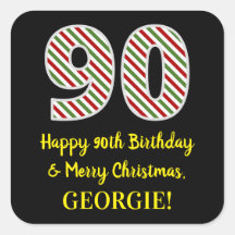 Alles Gute zum 90. Geburtstag & Frohe Weihnachten,