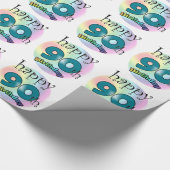Alles Gute zum 90. Geburtstag Geschenkpapier (Ecke)
