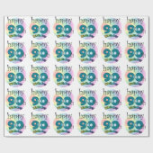 Alles Gute zum 90. Geburtstag Geschenkpapier (Flach)