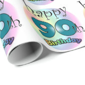 Alles Gute zum 90. Geburtstag Geschenkpapier (Rolleneckpunkt)