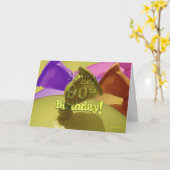 Alles Gute zum 90. Geburtstag! Karte (Gelbe Blume)