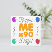 Alles Gute zum 90. Geburtstag Karte (Stehend Vorderseite)