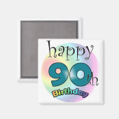 Alles Gute zum 90. Geburtstag Magnet (Vorderseite/Rückseite)