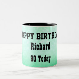 Alles Gute zum 90. Geburtstag Personalisiert Zweifarbige Tasse