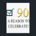 Alles Gute zum 90. Geburtstag Postkarte<br><div class="desc">(Multiple products selected) For those that are turning 80 on their birthday</div>