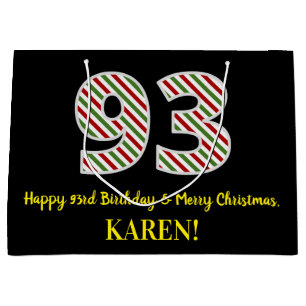 Alles Gute zum 93. Geburtstag & Frohe Weihnachten, Große Geschenktüte