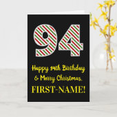 Alles Gute zum 94. Geburtstag & Frohe Weihnachten, Karte (Gelbe Blume)