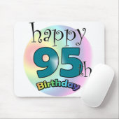 Alles Gute zum 95. Geburtstag (blauw) Mousepad (Mit Mouse)