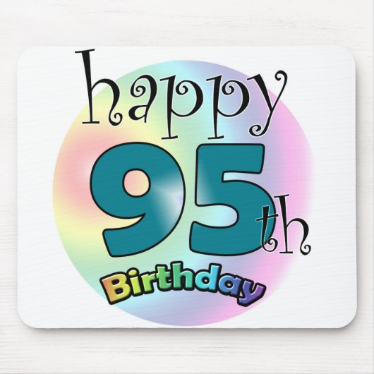 Alles Gute zum 95. Geburtstag (blauw) Mousepad (Vorne)