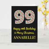 Alles Gute zum 99. Geburtstag & Frohe Weihnachten, Karte (Gelbe Blume)